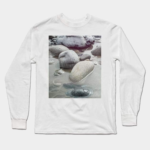 Stones on the beach Long Sleeve T-Shirt by mbangert